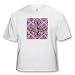 311 Pink and Black Damask Chandelier - Stylish and pink damask print with chic black chandelier fixture - T-Shirts