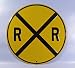 RR Railroad Xing Crossing Road Sign-Tin/Metal
