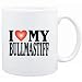 Mug White " I LOVE Bullmastiff " Dogs