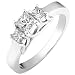 3/4ctw Diamond Three stone Trellis Ring in 14kt White Gold (HI/I1) �