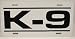 K-9 LICENSE PLATE