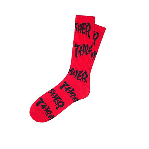 HUF Men's HUF x Thrasher Logo Socks One Size Red