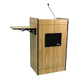 AmpliVox Sound Systems Multimedia Laptop Sound Lectern w/ Wireless Microphone