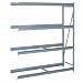 Lyon BB67433 4 Tier Pre-Engineered Bulk Storage Rack Add-On without Decking, 84" Width x 36" Depth x 96" Height, Wedgewood Blue