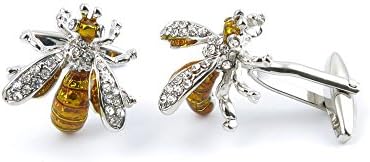 1 Pair Cufflinks Cuff Links Fashion Jewelry Classical Party Shirt Bouton Mens Button Gift Classic Cloth Wedding XK155481a Bee Crystal