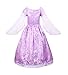 ReliBeauty Little Girl's Mesh Sleeve Princess Rapunzel Dress up Costume (6/130 Lavender)