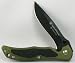 Smith & Wesson Bullseye Black Teflon Coated Single Blade Pocket Knife w/Army Green Al...