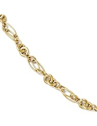 14k Yellow gold Leslies Polished Fancy Link Bracelet