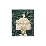 Georgia Bulldogs Solid 10K Gold ''GEORGIA'' Backboard Pendant