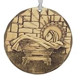 Handmade 2009 In A Manger Ornament by Wendell August Forge
