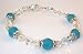 Carribean Blue w/Clear Hand crafted Swarovski Bracelet
