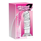 Adam & Eve Cyberglass Crystal Ice Mini Dong, Clear, Clear