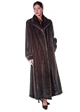 Classic Wing Collar Mahogany Mink Fur Coat