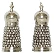 Decorative Metal Studded Salt and Pepper Shakers