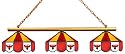 Imperial Atlanta Hawks Licensed Three Shade Stained Glass Billiard Table Lamp