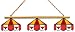 Imperial Atlanta Hawks Licensed Three Shade Stained Glass Billiard Table Lamp