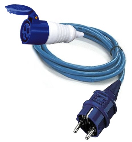 5m CEE 7/4 schuko plug to UK Camping electric hookup 