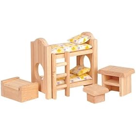 Plan Toy Doll House Children's Bedroom - Classic Style by Plan Toys