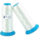 Two Huge Spools of Polyester Machine Embroidery Bobbin Thread - 60wt White or Black - By Threadart - 2 Spool Twin Pack - Only $5.99 per spool