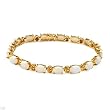 Bracelet With Genuine Opals Made of 14K Yellow Gold. Total item weight 10.2g Length 7in