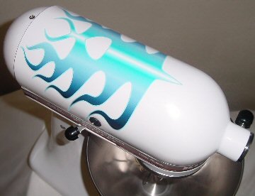 Ice33 Single Large Flame Decal Cover Kit blue and white, designed to fit all KitchenAid... by Meat Grinders