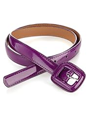 Rectangular Buckle Skinny Belt
