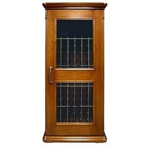 Vinotemp VT-SONOMACL350M Sonoma 160 Bottle Wine Cabinet With Medium Cherry Finish