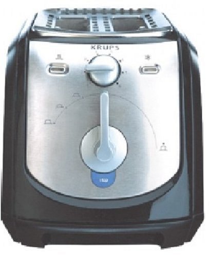 Krups - FEM241 - Grille Pain Double Fente - Noir Inox