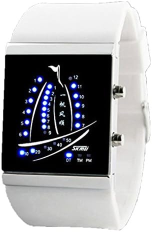 White Personalized LED Waterproof Wrist Watches