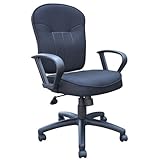 Boss Fabric Task Chair with Loop Arms, Black