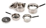 Miniature 8 Pc Silver Stovetop Cookware Set