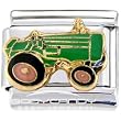 Green Tractor Italian Charm