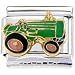 Green Tractor Italian Charm