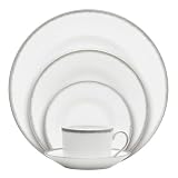 WEDGWOOD FINE BONE CHINA SILVER ASTER: 5-PIECE PLACE SETTING