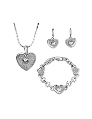 Generic Women 18k Gold Plated Set Necklace Bracelet Earrings