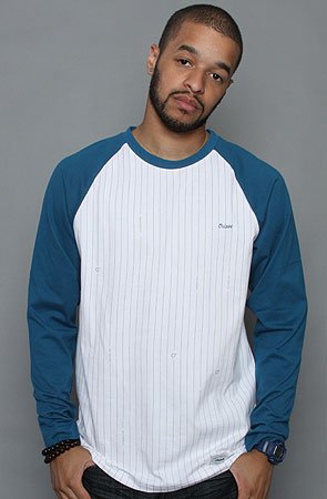 ORISUE The Believer Long Sleeve Tee in Navy,Tops for Men