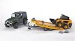 Bruder Jeep Wrangler with Tow Trailer and 02435 Skid Steer Loader