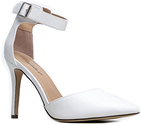 ISABEL-11 Ankle Strap High Heel Pointed Toe Pump
