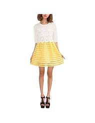 Sheer Striped Print Summer Round Neck Elbow Length Sleeves Chiffon/Polyester  Dress