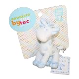 Tuc Tuc Light Blue Giraffe Plush Soft Baby Rattle and Teething Toy. Circus Collection. 4.5