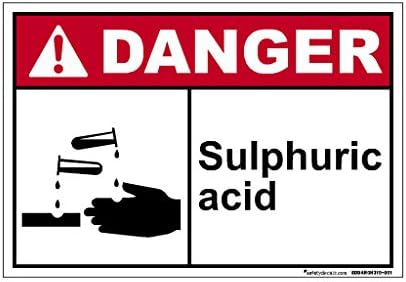 Danger - Sulphuric acid (7" x 10") - Decal