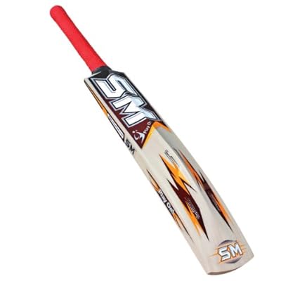 SM Bravo Kashmir Willow Cricket Bat, Short Handle
