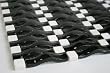 three-D Wave Series MIDNIGHT RUSH Mosaic Glass Tile with Tumbled White Marble Stone