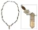Tiger's eye and cianite necklace, 'Enchantment' 26