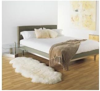 Genuine Authentic Sheepskin Two Pelt Ivory 2x6