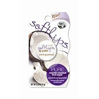 Softlips PURE Organic Coconut and Sugar Exfoliating Lip Polish,