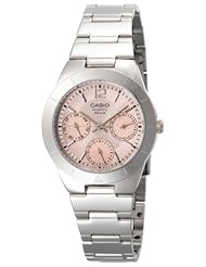 Casio Womens LTP2069D-4AV Calendar Sub-dials Silver-Tone Analog Quartz Watch