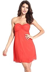 Strapless Bandeau Neck Summer Pleated Draped Club Dress/Evening Dress/Party Dress 
