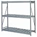 Lyon DD67211SR 3 Tier Pre-Engineered Bulk Storage Rack Starter with Ribbed Decking, 60" Width x 24" Depth x 72" Height, Dove Gray