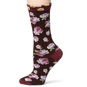 Ozone Design Women's Walking On Roses Socks